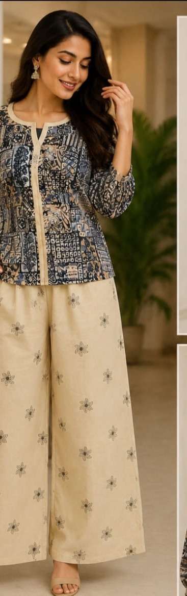 Ajrakh Jacket & Palazzo